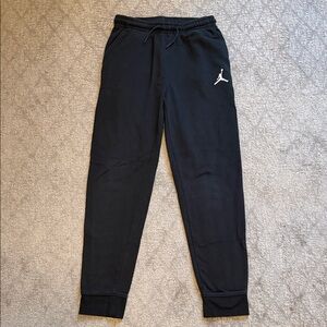 Jordan Kids Black Joggers with White Logo